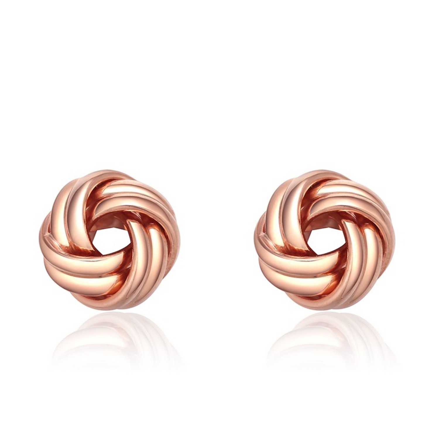 Jewelry Rose Gold Plated Sterling Sliver Hoop Stud Fashion Earrings For Women