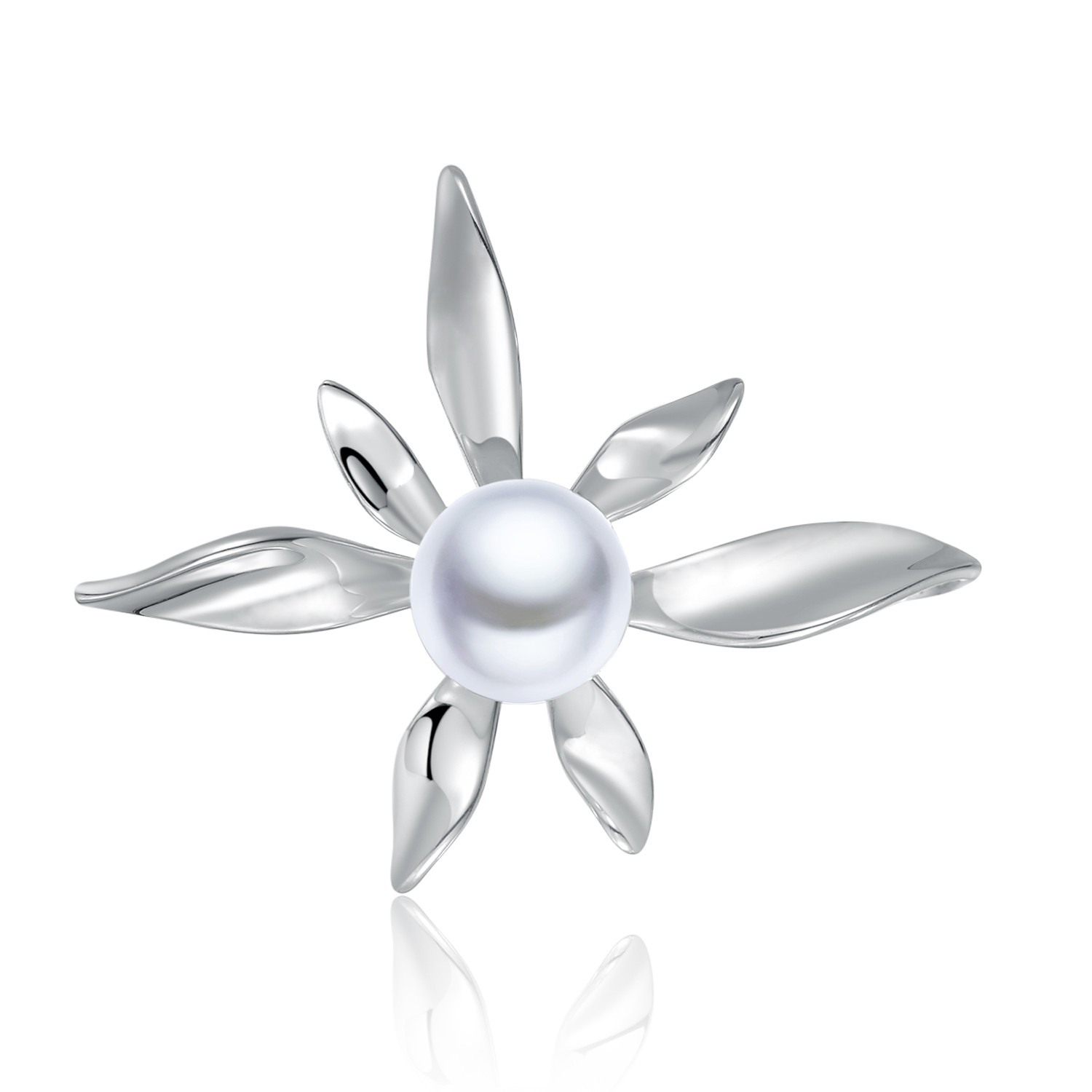 Latest Fashion Freshwater Pearl Brooch Sterling Silver Broches Custom Brooches Women Girl