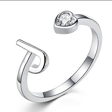  Initial Ring Gold Silver Letter Rings for Women Adjustable Ring Fine Alphabet Rings