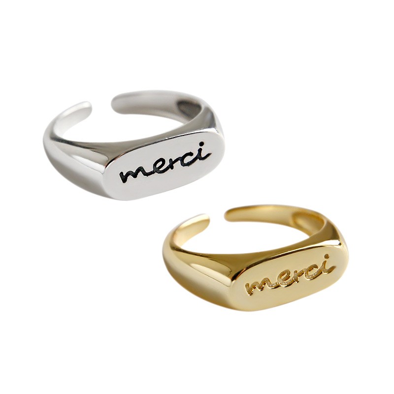 Personalzied rings 925 sterling silver gold plated ring silver plating engraved rings women jewelry