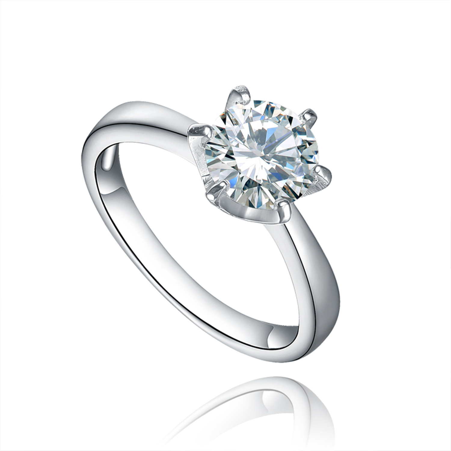 Simple Elegant 925 Sterling Silver Women Jewelry Wedding Engagement Hot Selling Rings