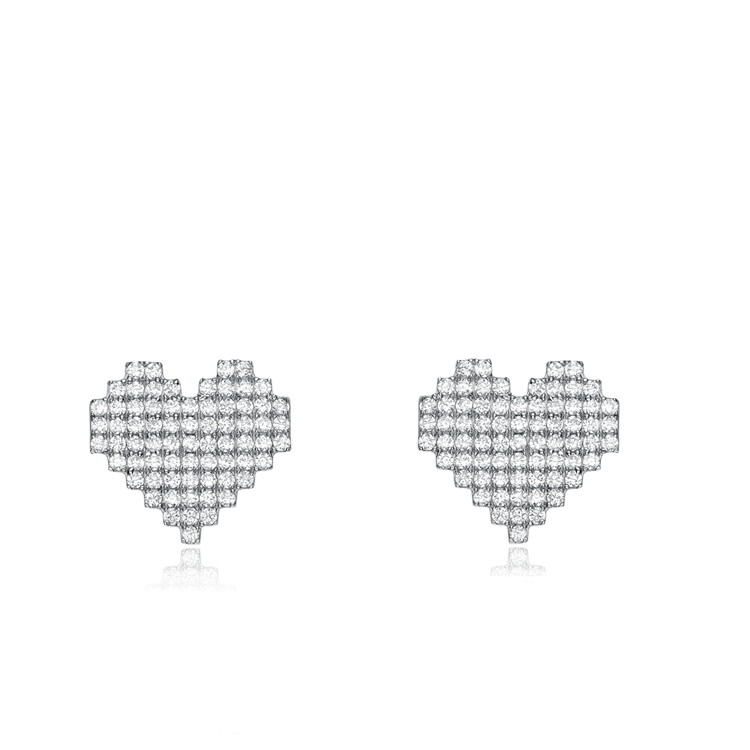 Wholesale Silver Jewelry Wholesale Jewelry Accessory Trendy Heart stud Earrings