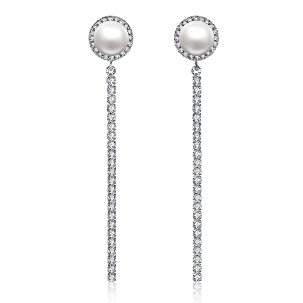 Luxury Pearl 925 Sterling Silver Earrings Women Jewelry High Quality Charm Hot Selling Earrings