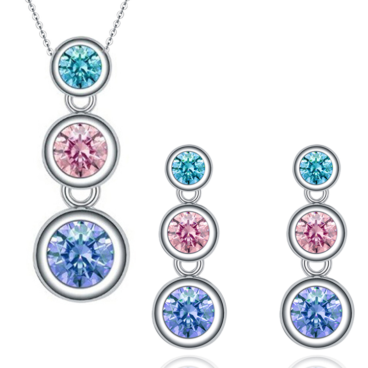  925 sterling silver rhodium plated Jewelry Sets Bridal Jewelry Sets