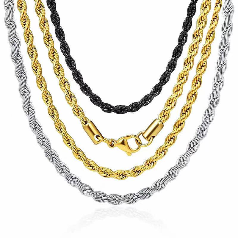 Simple Design Affordable Luxury Mens Chain Trendy Gold Plated Chain Necklace
