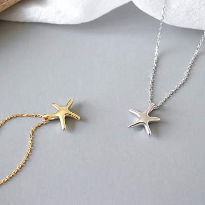 Starfish Fashion Whoelsale Women Jewelry 925 Sterling Silver Pendant Necklaces