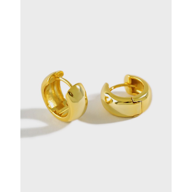 2021 new earring hoop minimalist design silver gold plating earring hoop