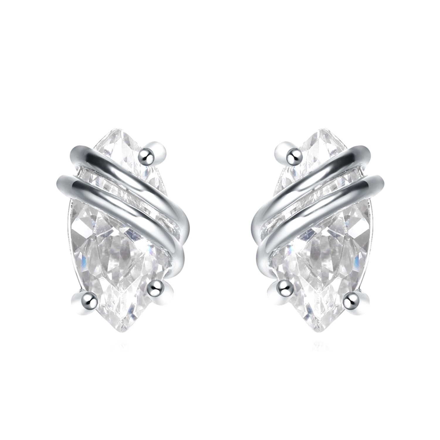 Minimalist earrings Sterling Silver Surrounding Bling CZ Simple Style Little Earring Stud Jewelry