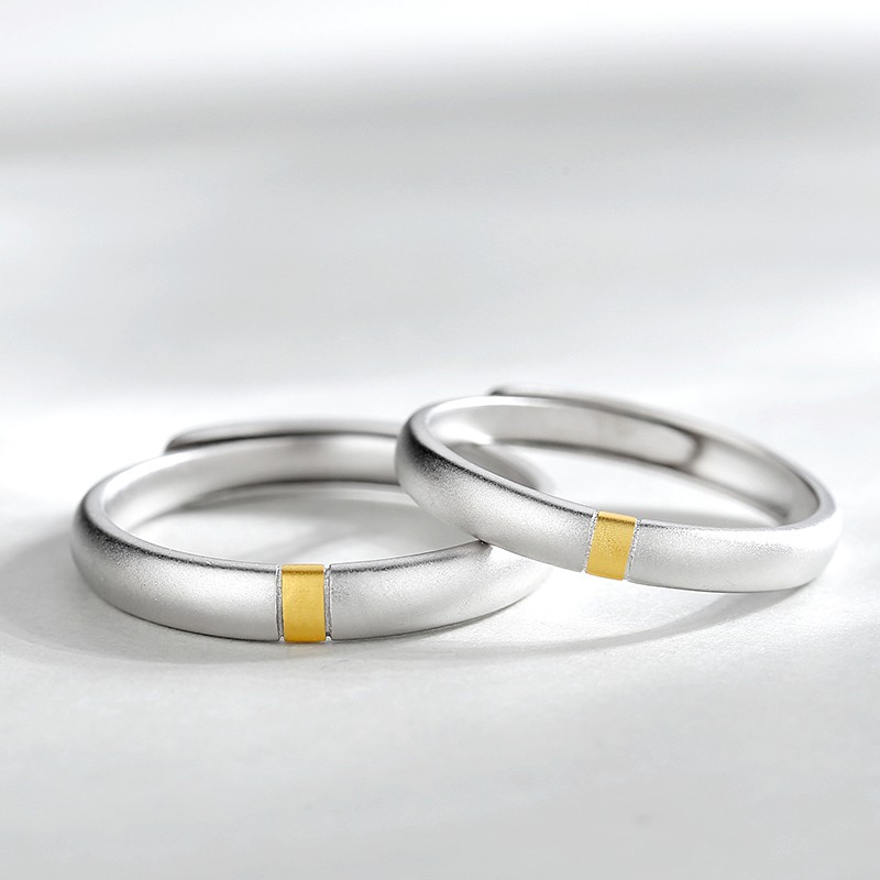 Adjustable Designer Minimalist Finger Jewelry Adjustable 925 Sterling Silver Rings Couple Rings 