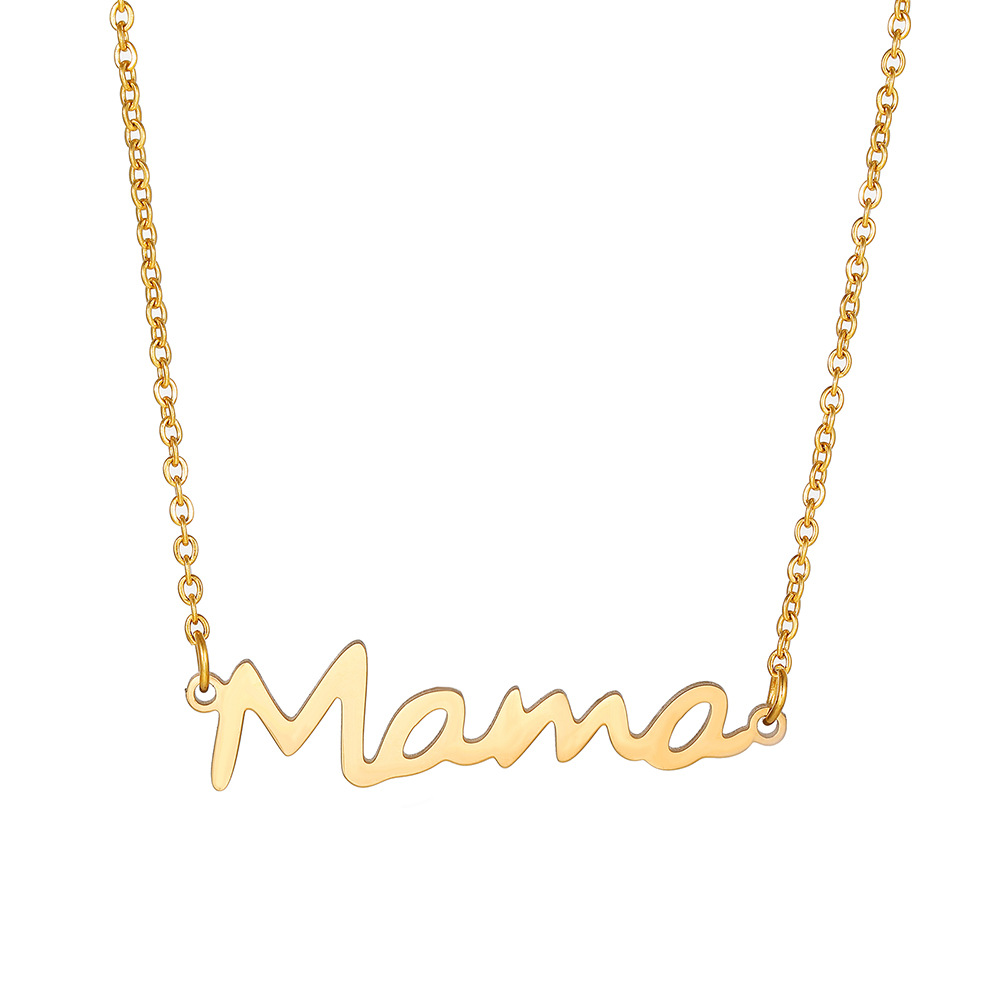 Stainless Steel Alphabet Name Pendant Necklace