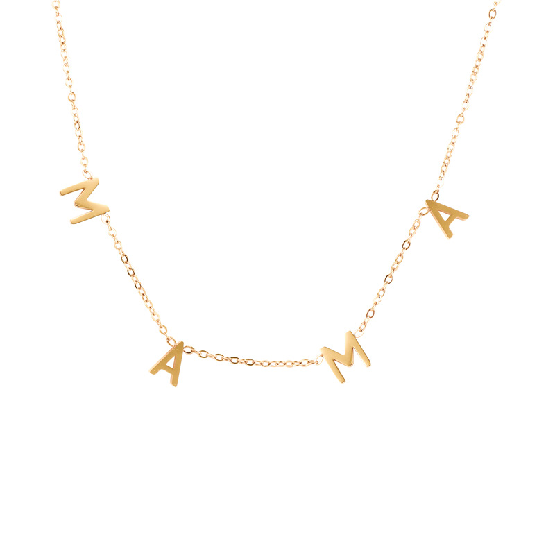 Brass Fashion Alphabet Necklace