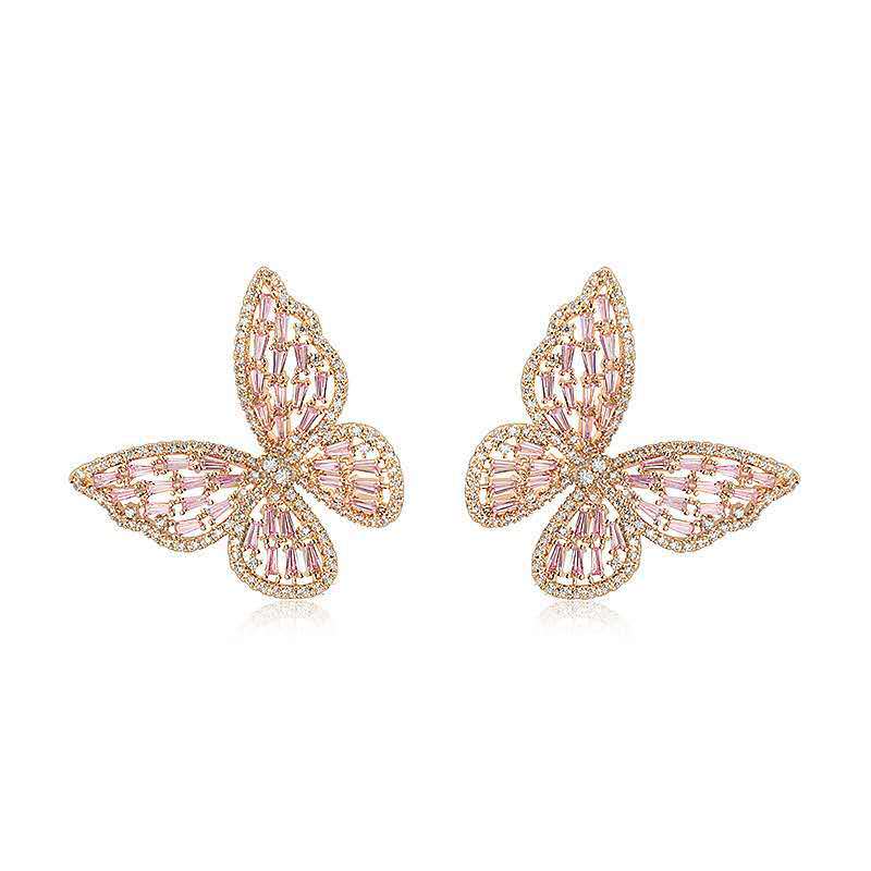 Brass Fashion Butterfly Earrings