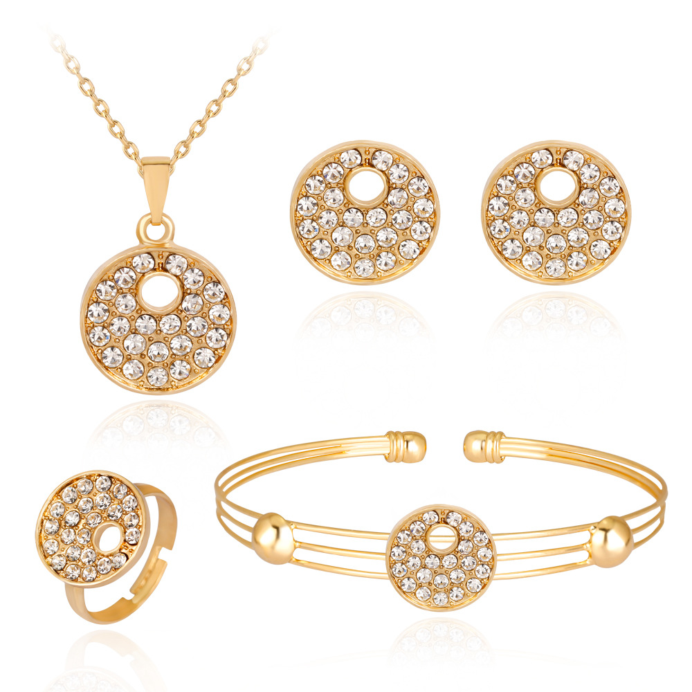 Brass Fashion Zirconia Jewelry Set