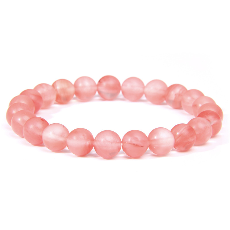 Frosted Watermelon Red Bracelet - A warm choice for energy and emotion