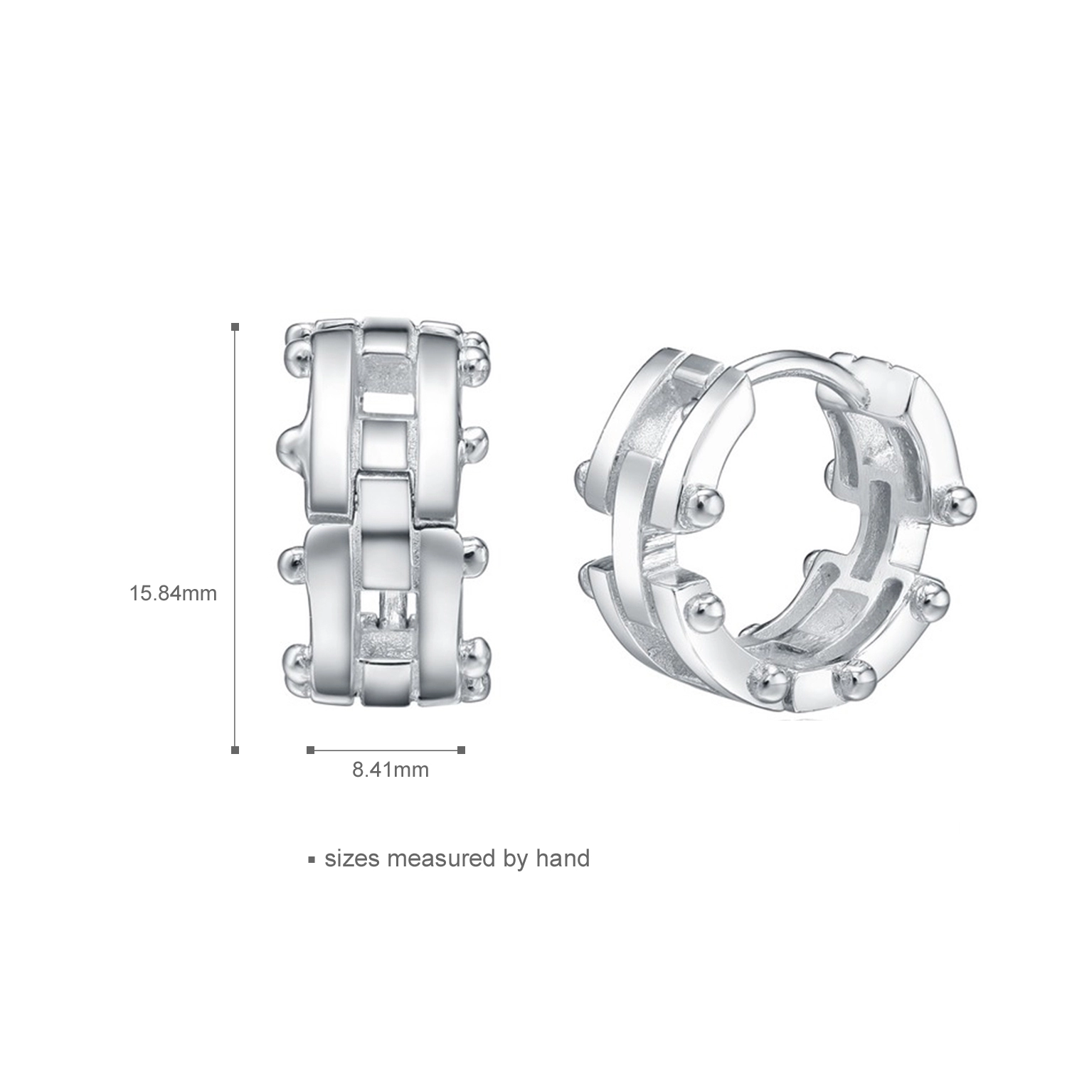  Elegant Earring CZ Sterling Silver Hoop Earrings for Women(图2)