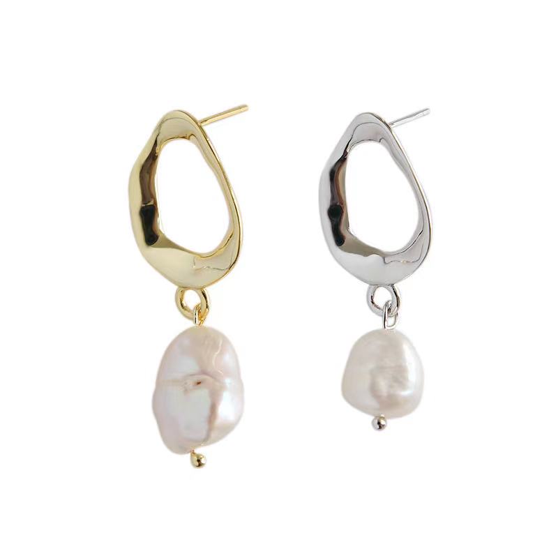 Fina jewelry manufacturer earrings sterling silver earrings drop pearl earrings scandinavian design(图5)