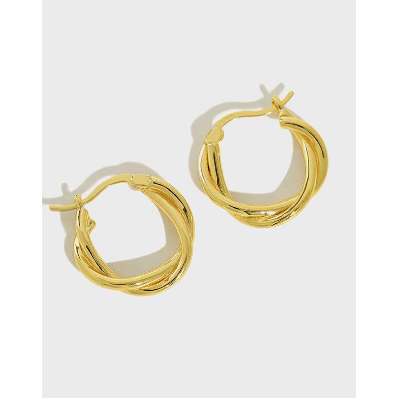 Fine jewelry manufacturer earrings sterling silver earrings hoop earrings(图1)