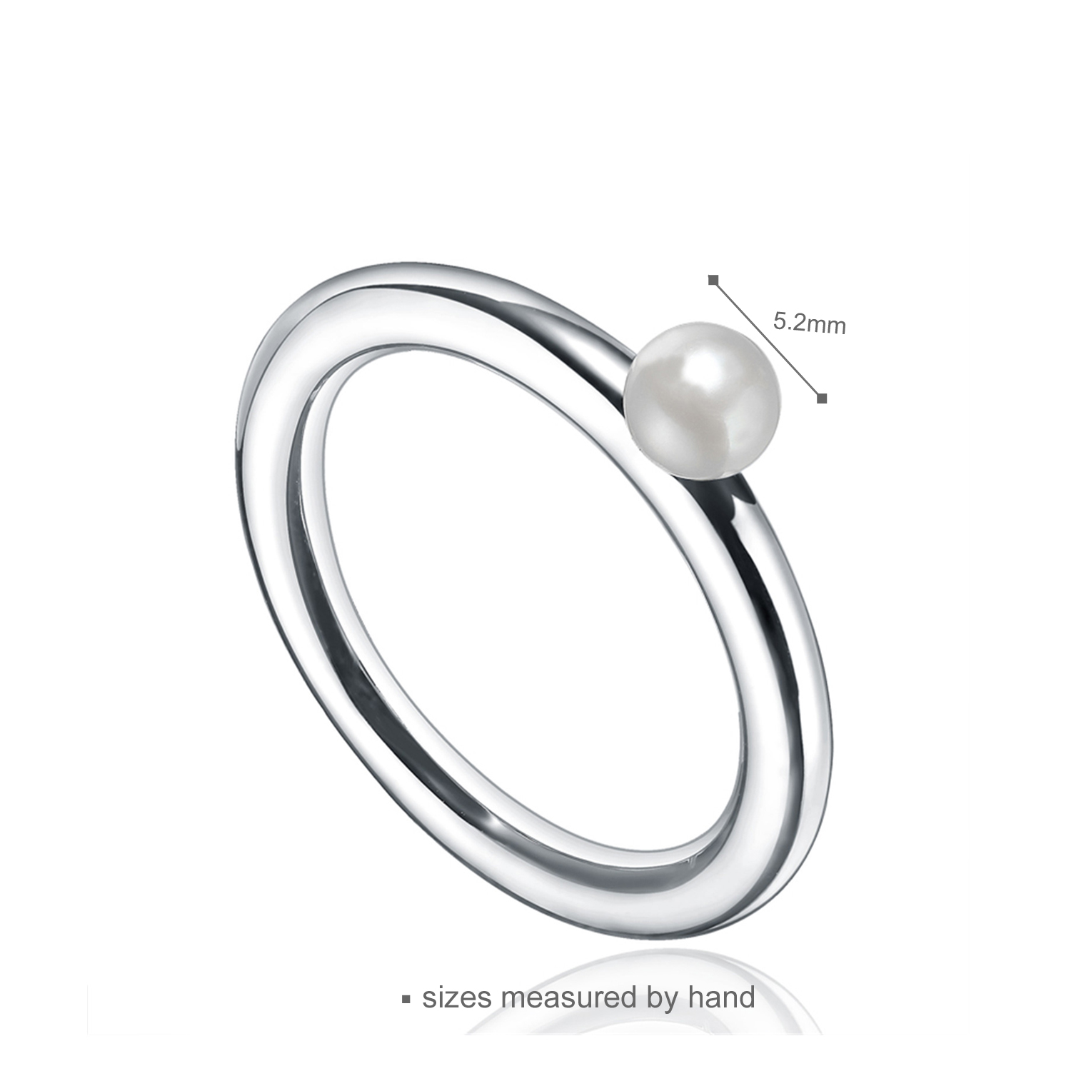 Simple Pearl Cheap Rings 925 Sterling Silver Jewelry Women Wedding Rings Custom Design Logo Latest(图1)