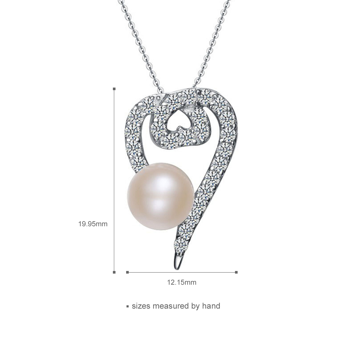 Pearl necklace jewelry wholesale for women silver plated 925 silver pendent necklace(图2)