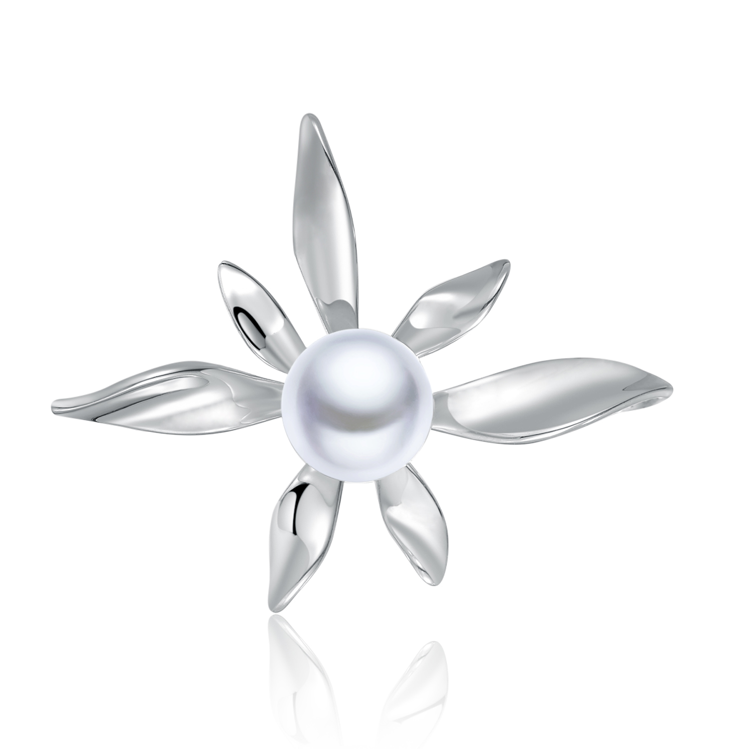 Latest Fashion Freshwater Pearl Brooch Sterling Silver Broches Custom Brooches Women Girl(图1)