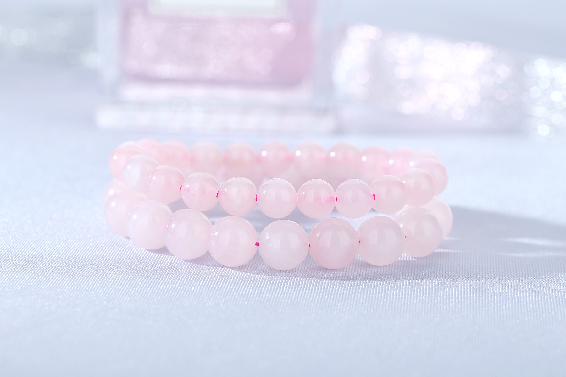 High Quality Bracelet Women Jewelry Pink Beads Bracelets for Women Girls(图2)