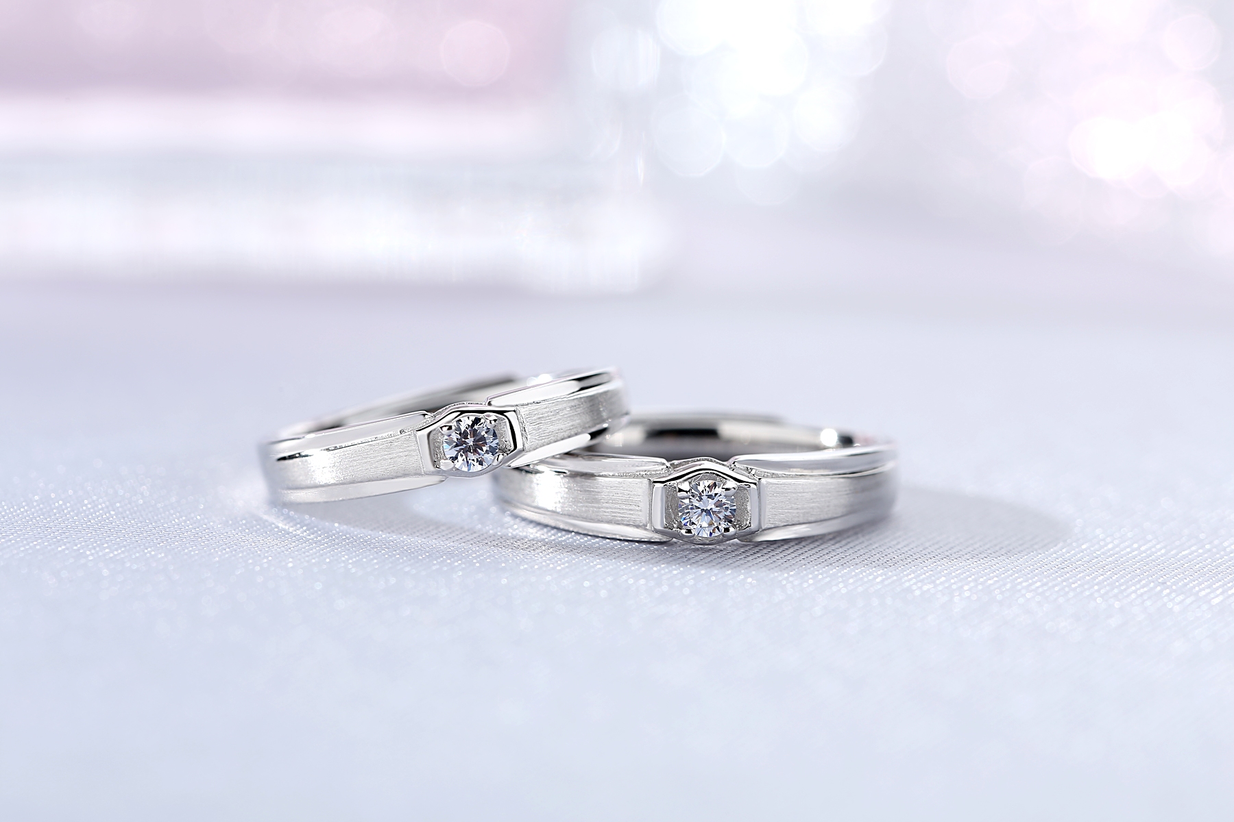 Couples Rings Wedding Jewelry 925 Sterling Silver Rings High Quality Customized Engagement Factory (图2)
