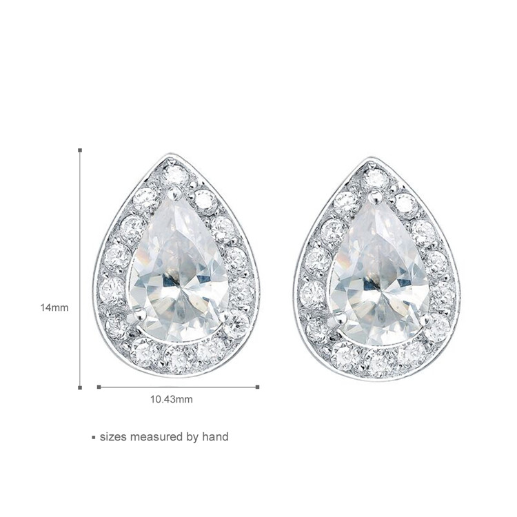 Wholesale Silver Jewelry Accessory Earrings High-Grade Oval Stud Earrings Wedding Party(图1)