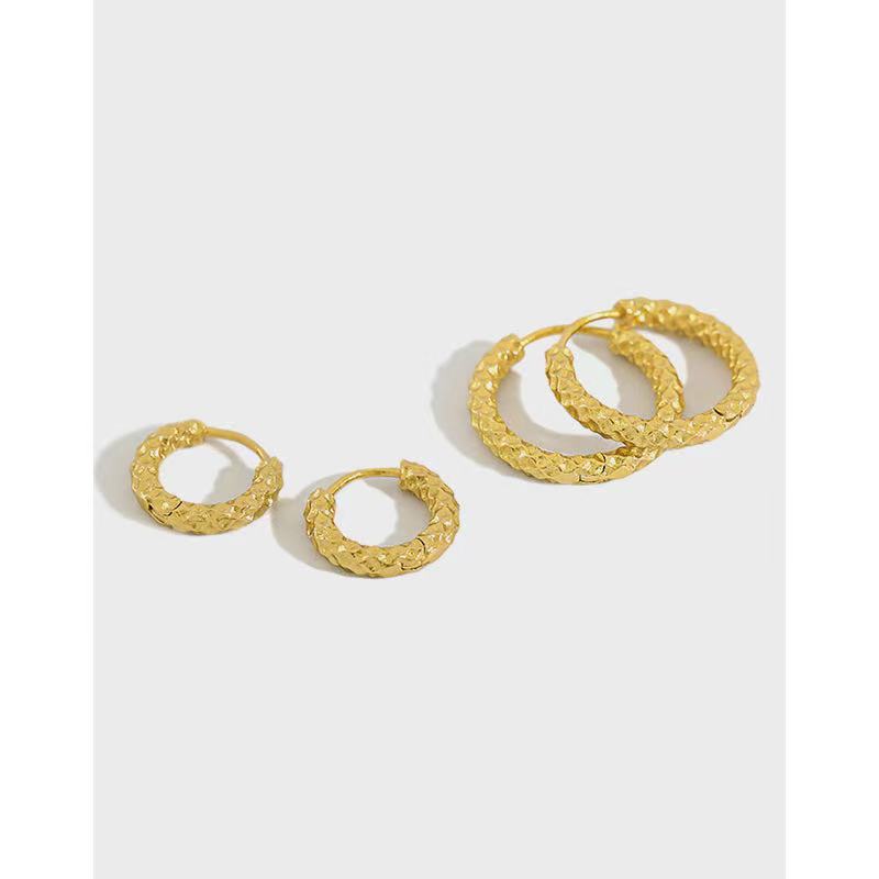 Jewelry Manufacturer hoops silver hoop earrings scandinavian design earrings hot selling(图3)