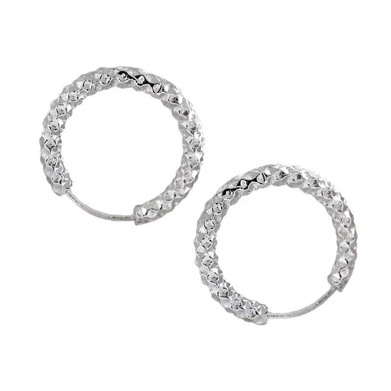 Jewelry Manufacturer hoops silver hoop earrings scandinavian design earrings hot selling(图5)
