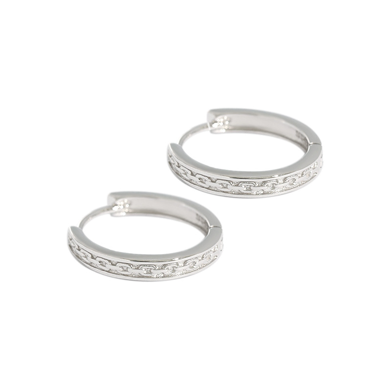 Gold/Rhodium Hoop Earrings For Women Sterling Silver Lightweight Earrings  Jewelry Gifts for Girls(图5)