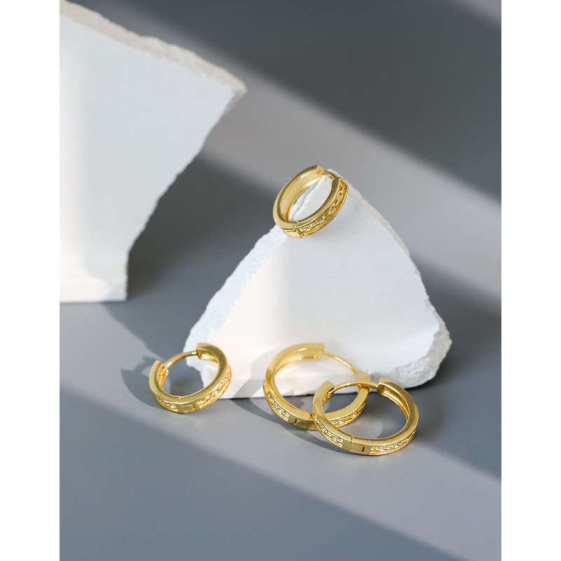 Gold/Rhodium Hoop Earrings For Women Sterling Silver Lightweight Earrings  Jewelry Gifts for Girls(图3)
