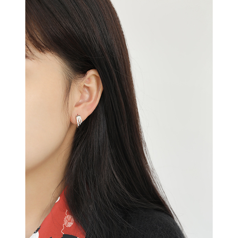 Jewelry hoops sterling silver gold rhodium plated hoop earrings for women girl(图4)