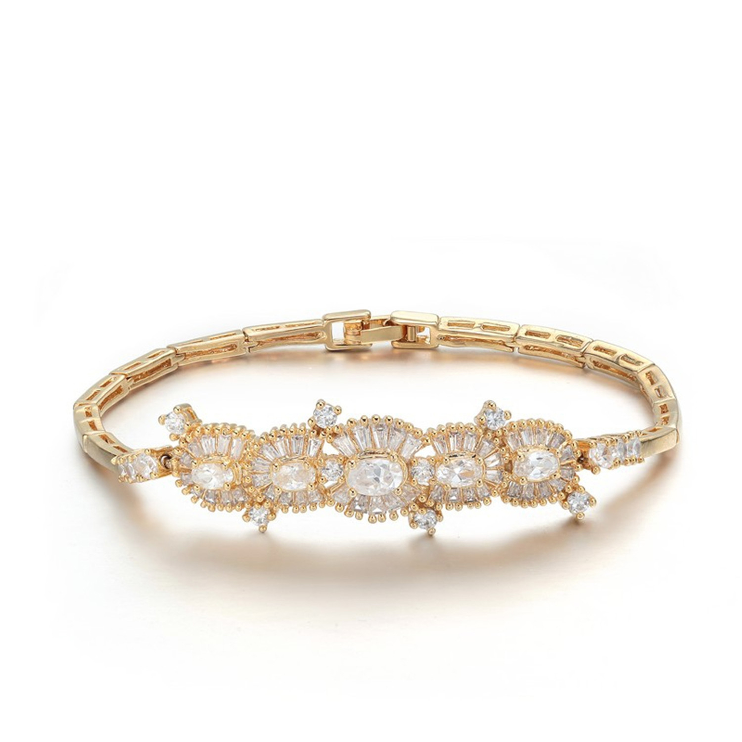 Luxury Jewelry Sets 925 Silver Necklace Earrings Ring Bracelet Women Jewellery Sets(图1)