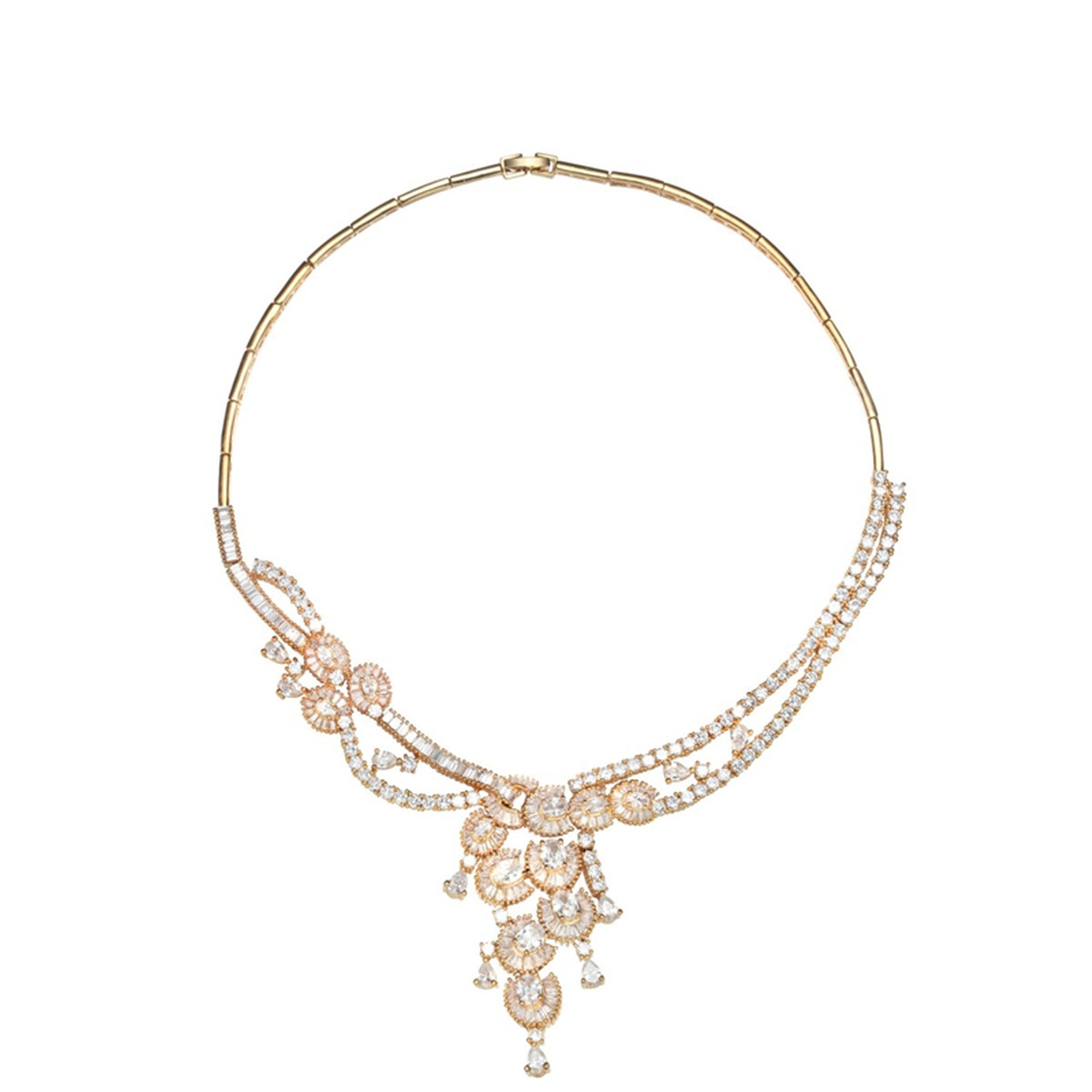 Luxury Jewelry Sets 925 Silver Necklace Earrings Ring Bracelet Women Jewellery Sets(图2)