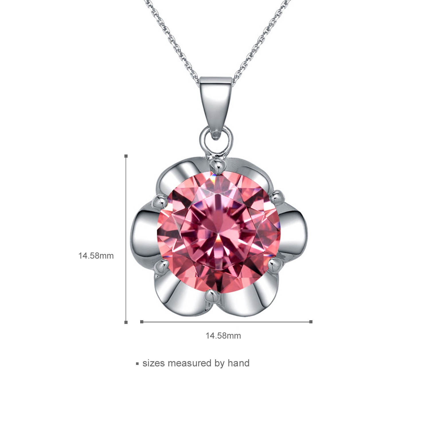 Pendant Earrings Rings Rhinestone Cubic Zirconia Fashion Necklace Set Jewelry Women(图2)
