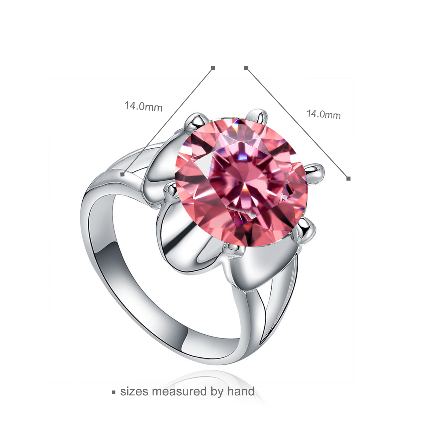 Pendant Earrings Rings Rhinestone Cubic Zirconia Fashion Necklace Set Jewelry Women(图3)