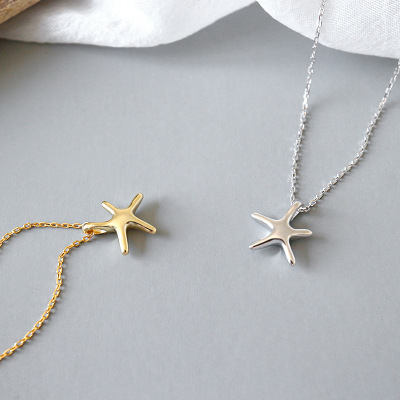 Custom necklace 925 sterling silver gold plated star pendant chain necklace(图7)