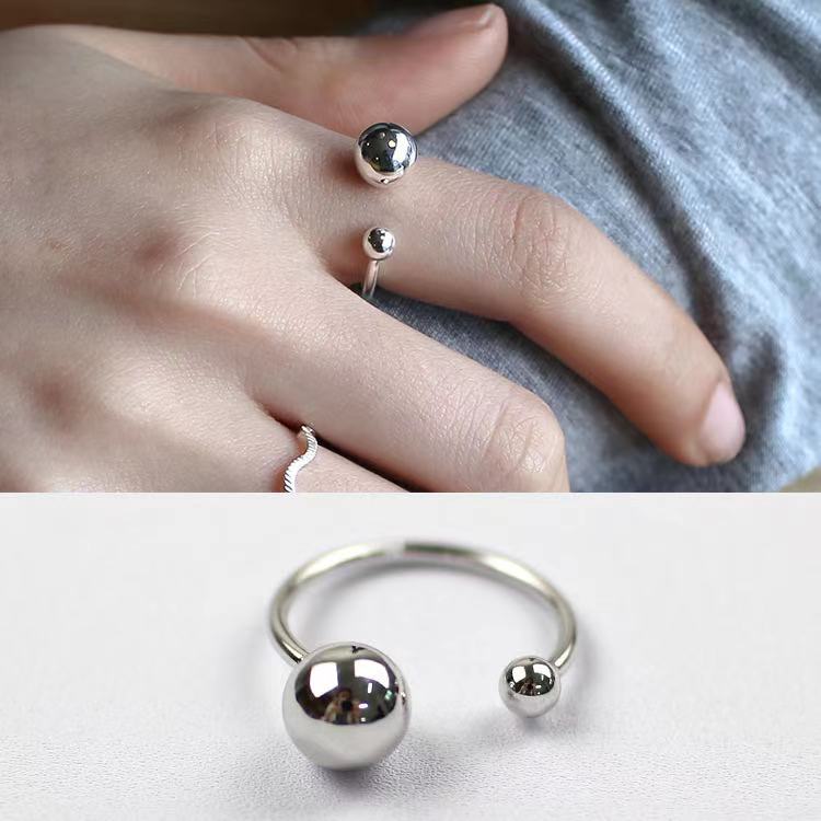 Party Plain Circle Trendy Minimalist Women Sterling Silver Rings(图5)