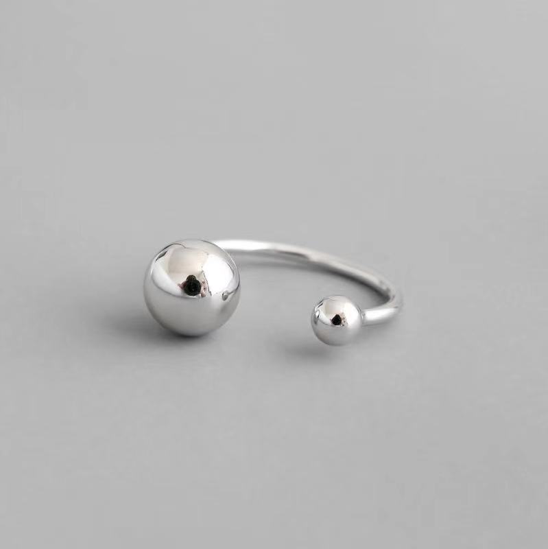 Party Plain Circle Trendy Minimalist Women Sterling Silver Rings(图7)