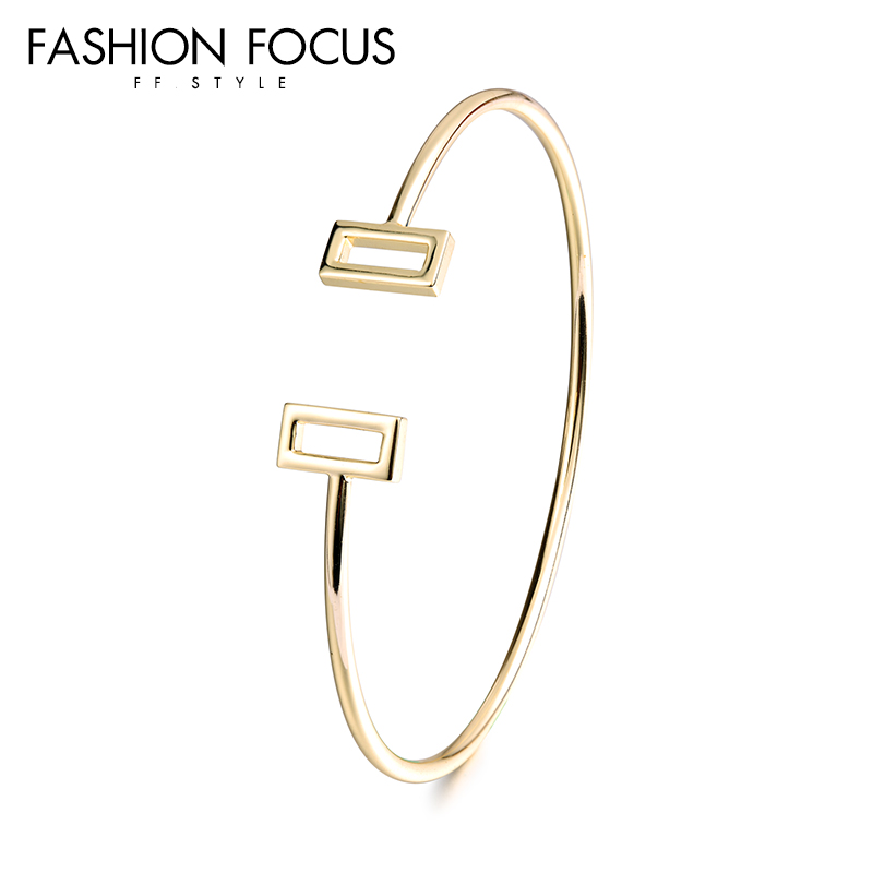 Good design brass bracelet rose gold plated bangles for party women elegant 14k gold plated jewelry (图1)