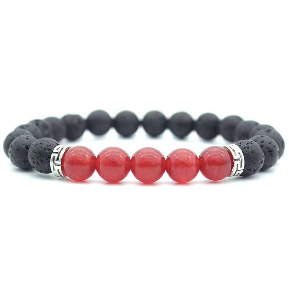 Modern Multicolor Lava Stone 8mm Beads Men And Women Wholesales Beaded Braclets(图6)