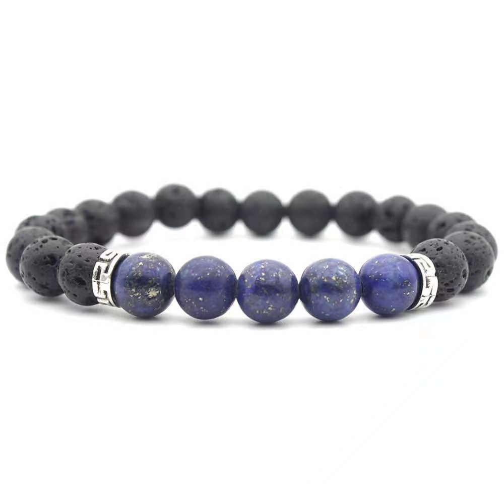 Modern Multicolor Lava Stone 8mm Beads Men And Women Wholesales Beaded Braclets(图8)