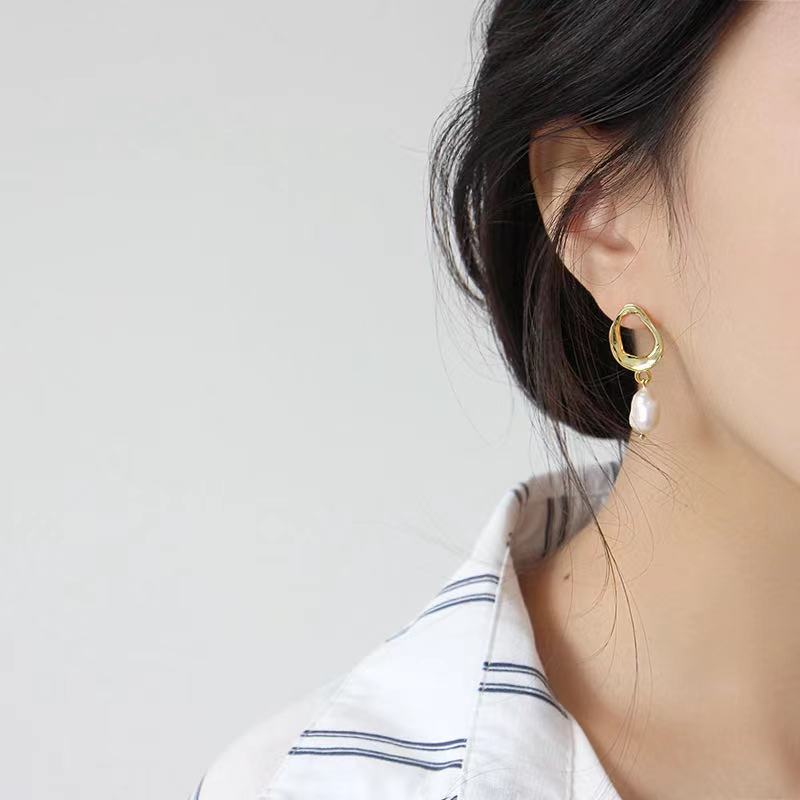 Pearl Earrings elegant wedding jewelry female Earrings minimalism style(图6)
