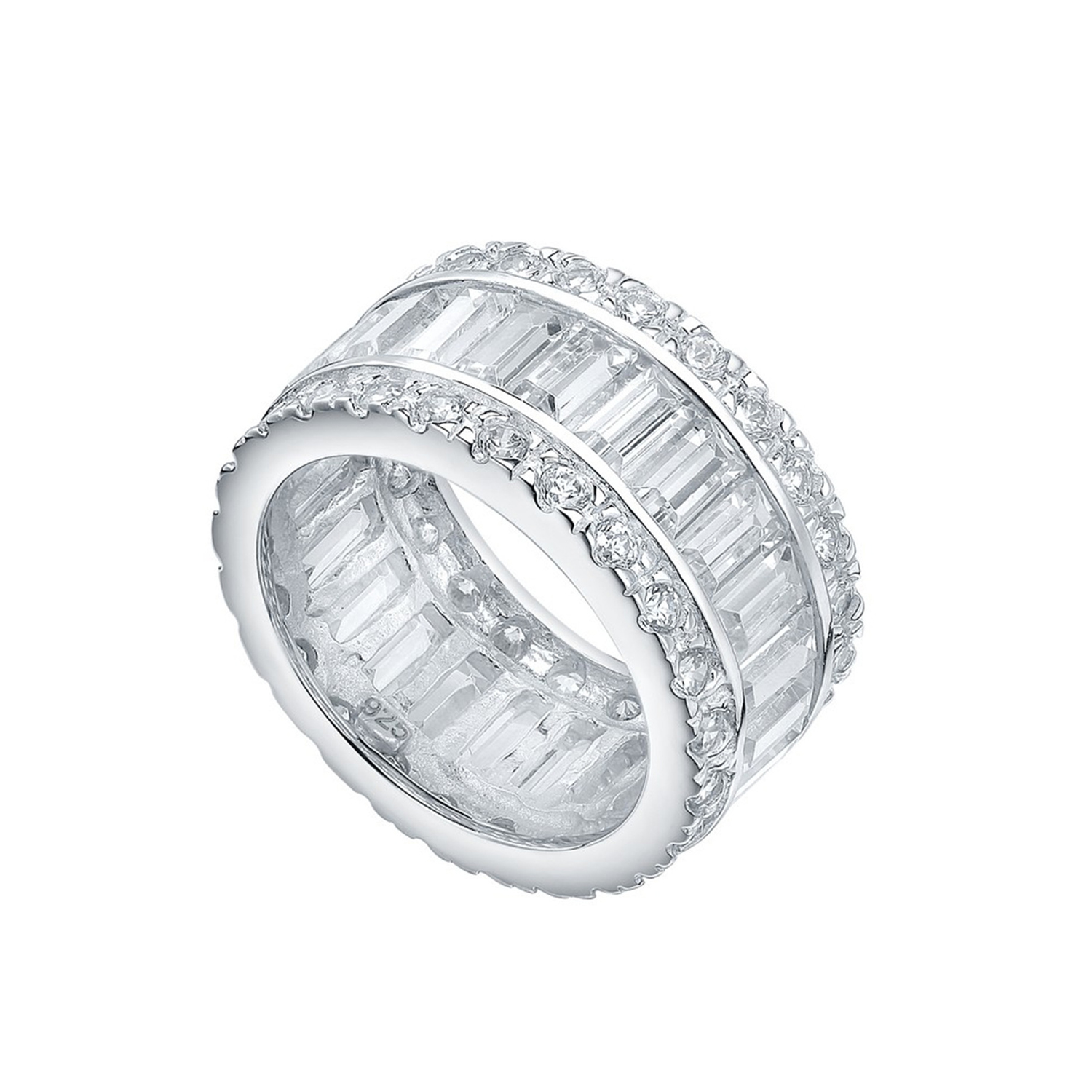 Gemstone CZ Jewelry 925 Sterling Silver Women Ring(图1)