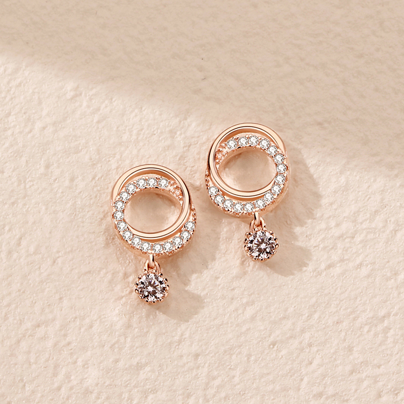 925 silver earrings gold plated for women designer fashion hoop jewelry earring(图4)