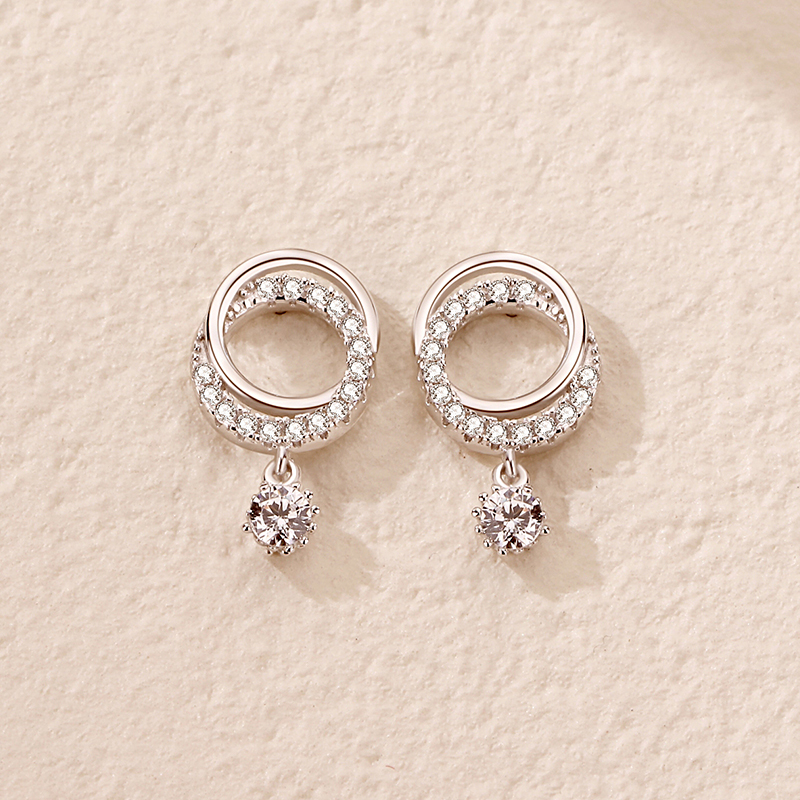 925 silver earrings gold plated for women designer fashion hoop jewelry earring(图5)