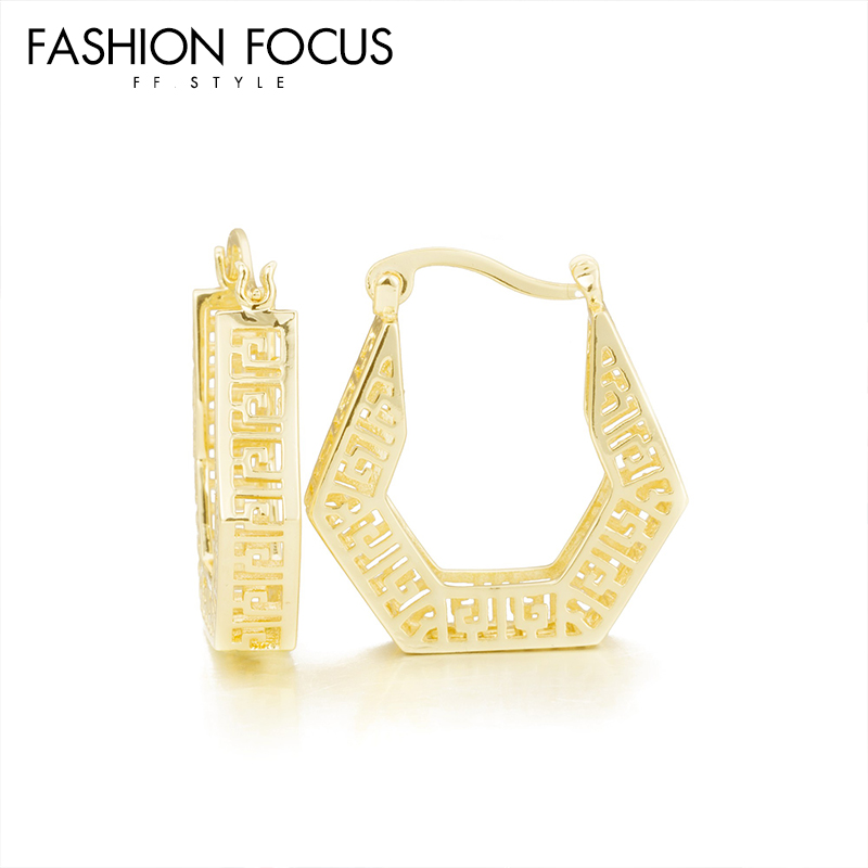 Trendy Wholesale Factory Brass Jewelry Custom Earrings Women Fashion Party Gift Luxury 14K 18K Gold Plated Earrings