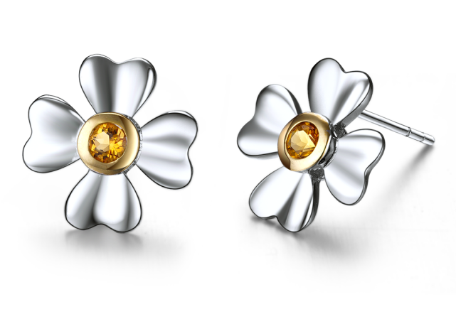Fashion Dainty Flowers Earrings Design 925 Sterling Silver Elegant Female Gift Earring Jewelry(图6)