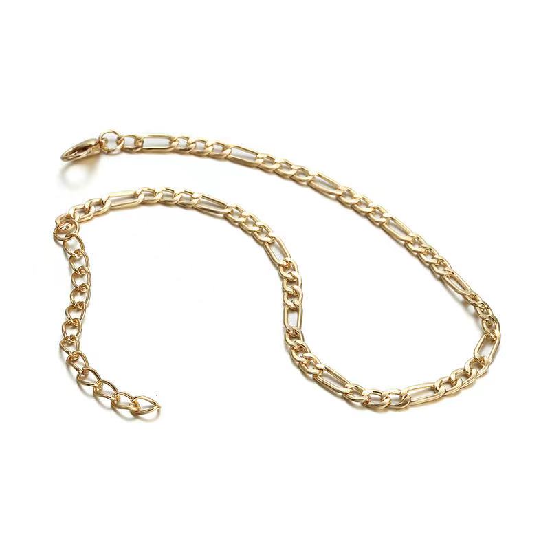 8K Gold Plated Chunky Fashion Summer Female Barefoot Link Chain Ankles(图3)