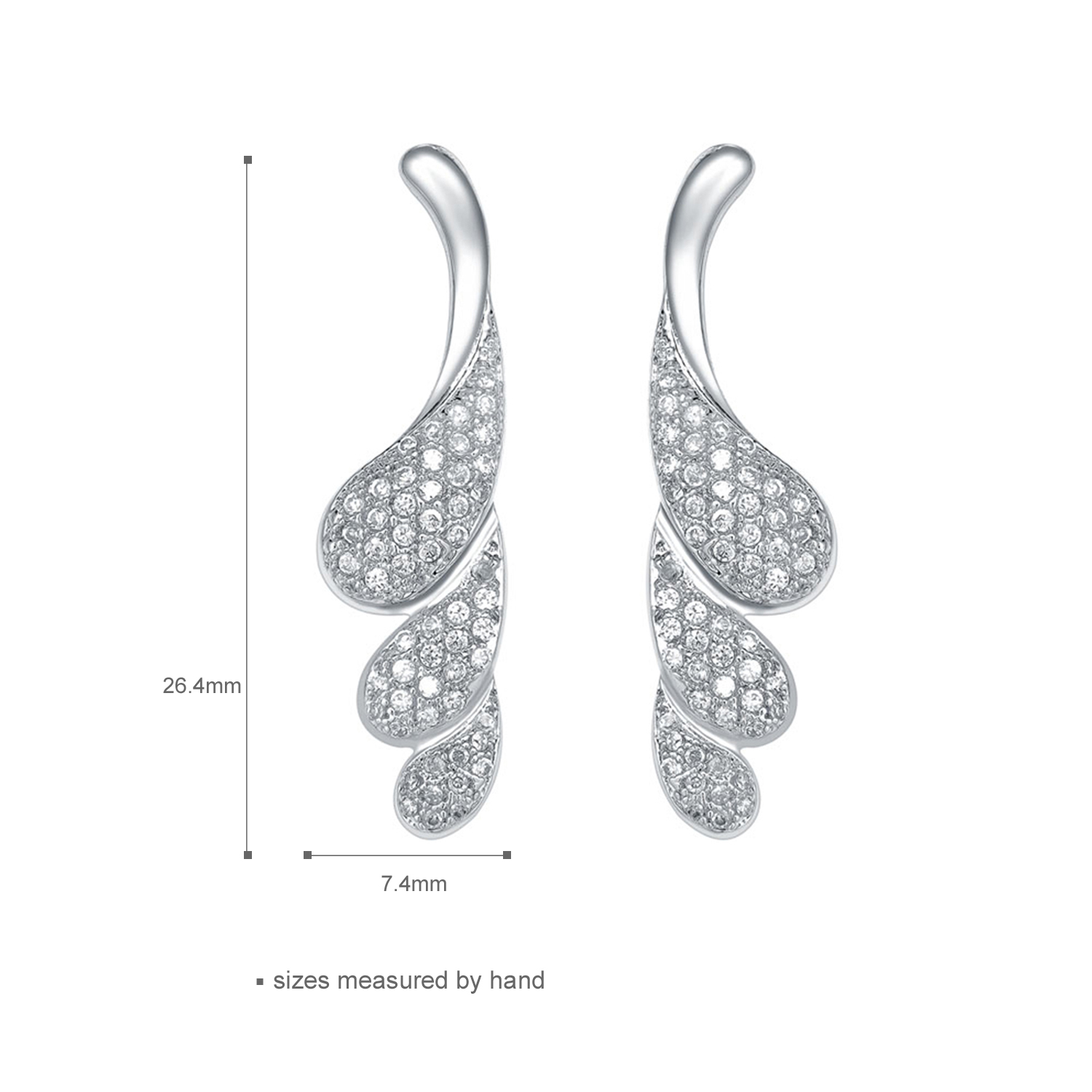 Manufacturer Direct Sales 925 Sterling Silver Bling Water Drop CZ Earring Women Earring Drop Jewelry(图7)